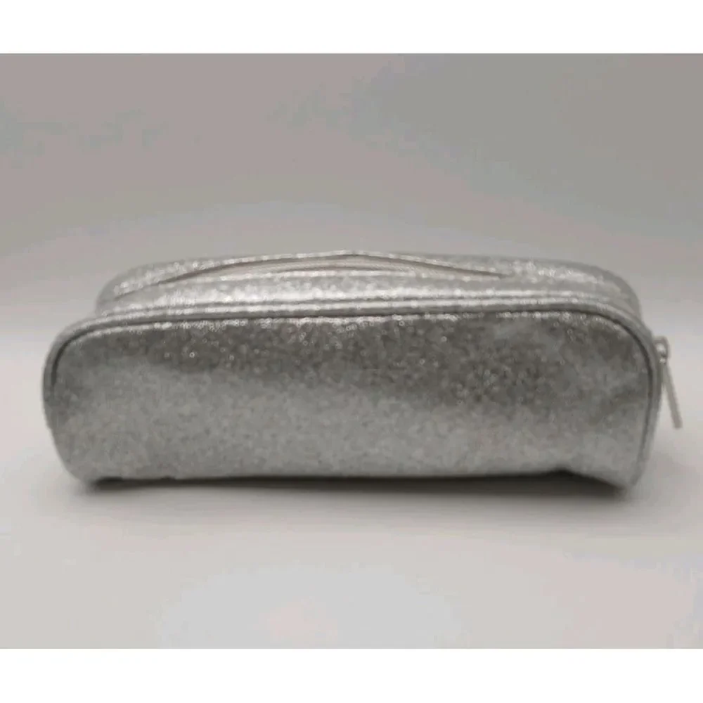 Morphe Makeup Bag Sparkly Silver Glitter Pouch Toiletry Bag Cosmetic Bag